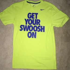 Yellow Nike Dry Fit shirt